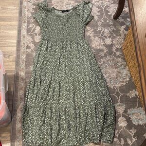 Floral Green Dress
